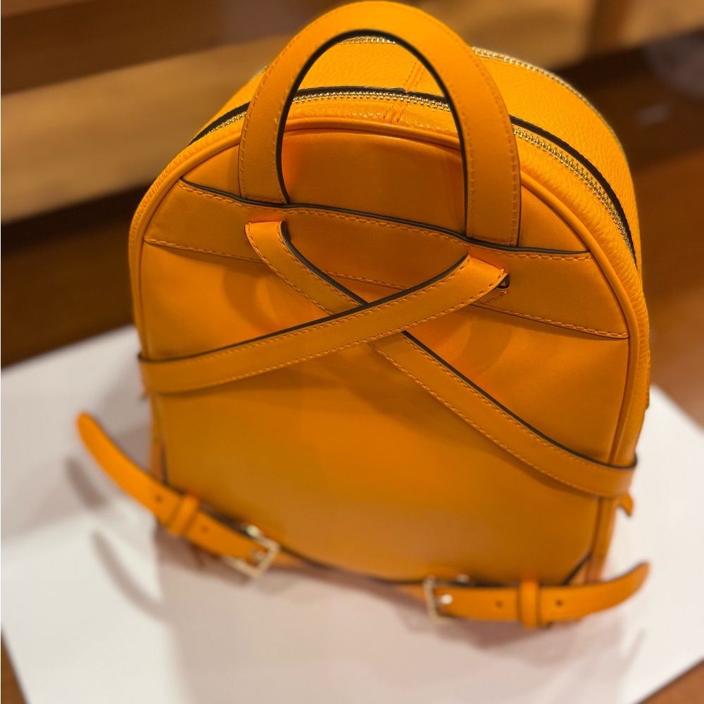 Michael Kors RHEA EMBELLISHED Vibrant Orange Backpack - Picture 8 of 14